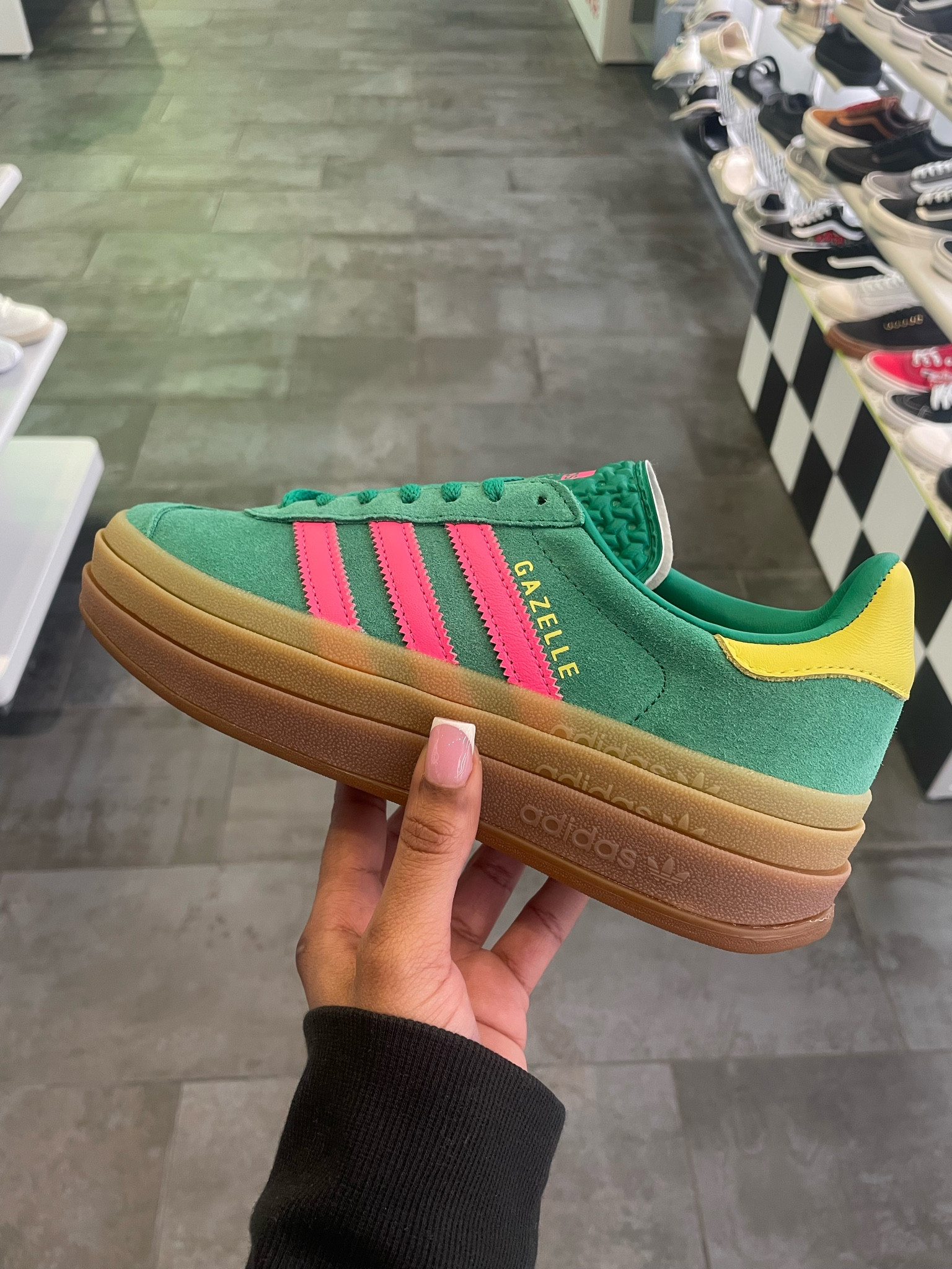 Adidas Gazelle Bold 🩷💚 super freaking cuteee! 

#LTKTravel #LTKShoeCrush #LTKGiftGuide