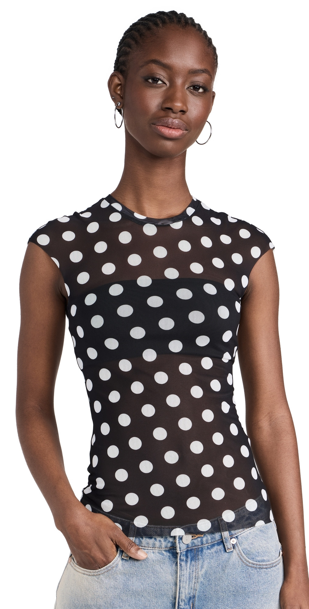 AFRM Nina Top Diagonal Dot L | Shopbop