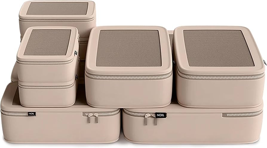 Nobl Travel Compressible Packing Cubes Set, 6 Pieces Travel Packing Organizers, Compression Lugga... | Amazon (US)