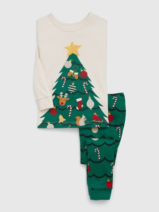 babyGap 100% Organic Cotton Holiday PJ Set | Gap (US)