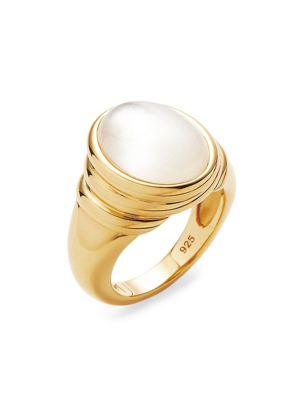 Missoma Savi x Missoma 18K-Yellow-Gold Vermeil &amp; Crystal Quartz Ring | Saks Fifth Avenue