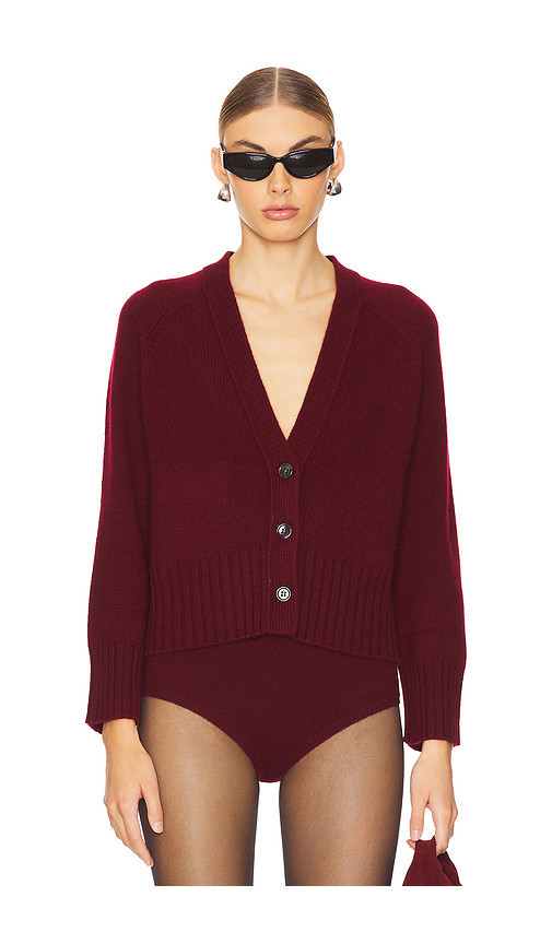 W. Cashmere Emily Cardigan in Burgundy. Taglia S. Also in L, M, XL, XS. | Revolve Clothing (Global)