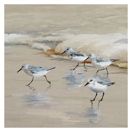 Masterpiece Art Gallery Sandpiper Beach I Amber By Studio Arts Canvas Art Print 20" x 20" | Walmart (US)