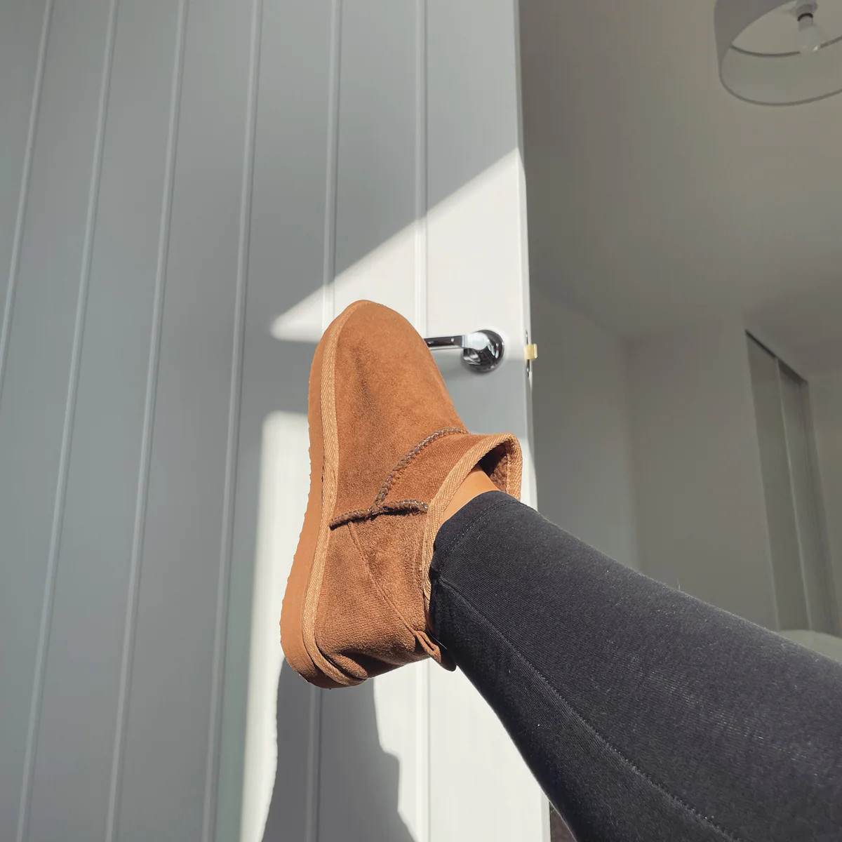 ERIN CHESTNUT FUR LINED SHORT ANKLE BOOTS | Envy Shoes