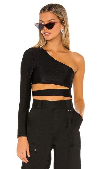 Jenny Crop Top in Black | Revolve Clothing (Global)