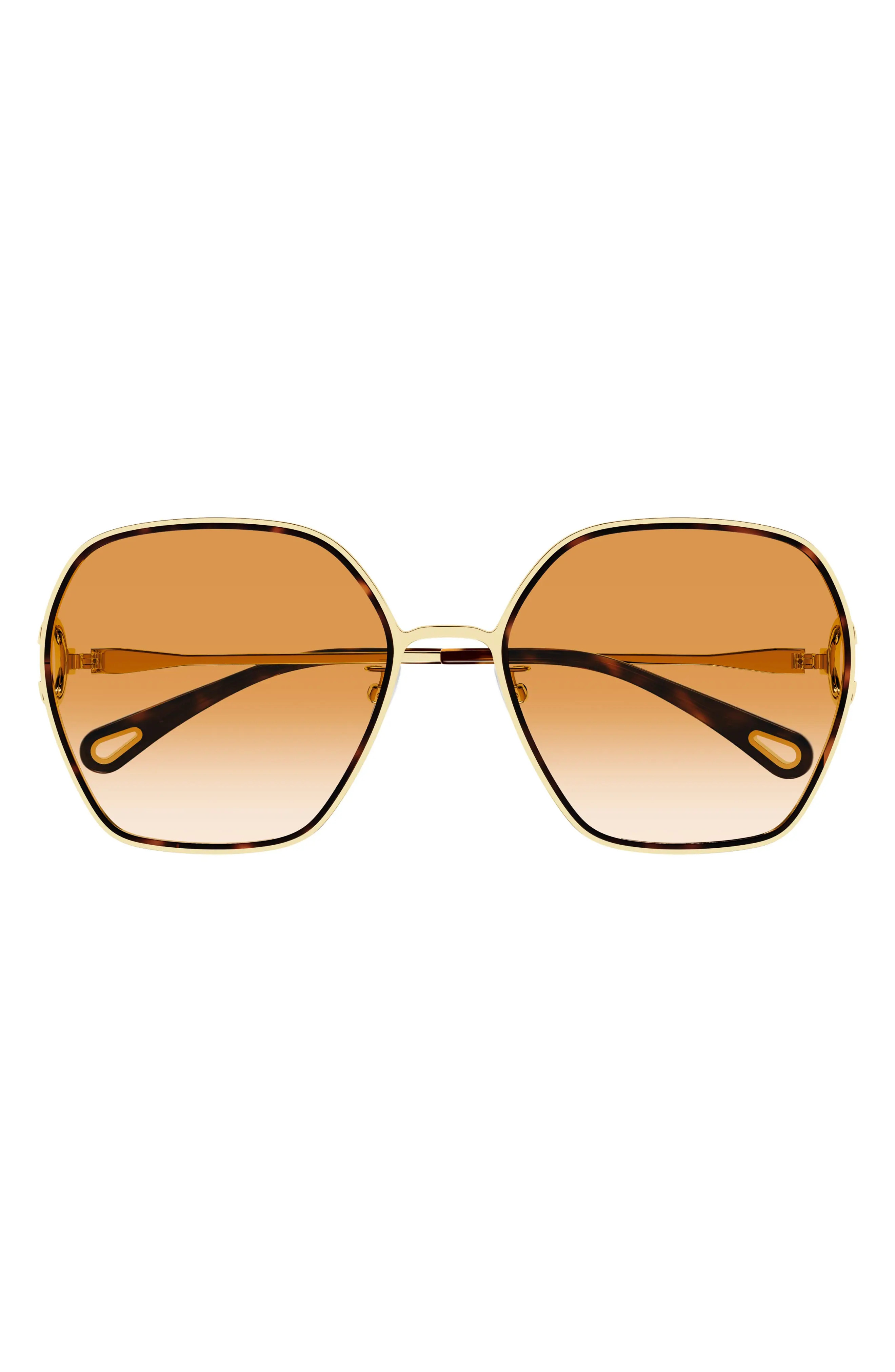 58mm Gradient Rectangular Sunglasses (Women) | Nordstrom | Nordstrom