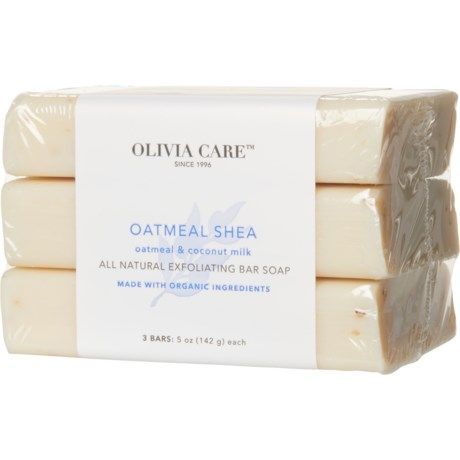 Olivia Care Oatmeal Shea Butter Exfoliating Bar Soap - Set of 3 | Sierra