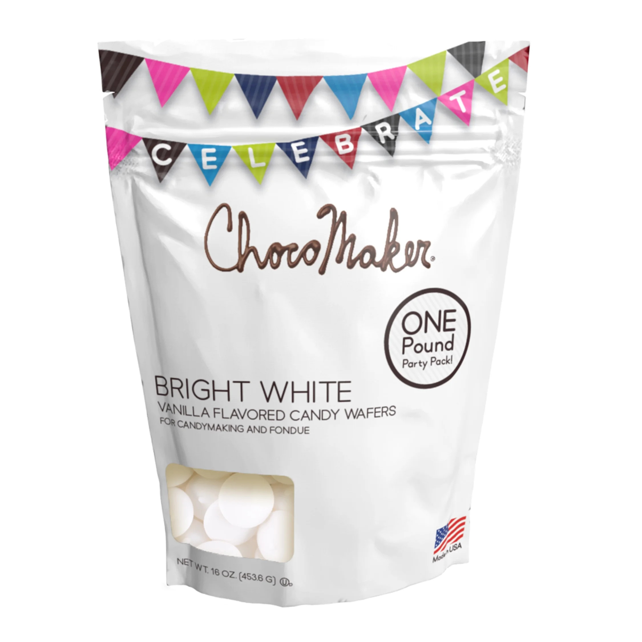 ChocoMaker Bright White Vanilla Candy Wafer Melts, 16 oz, 453.6g Standup Pouch, Gluten Free - Wal... | Walmart (US)