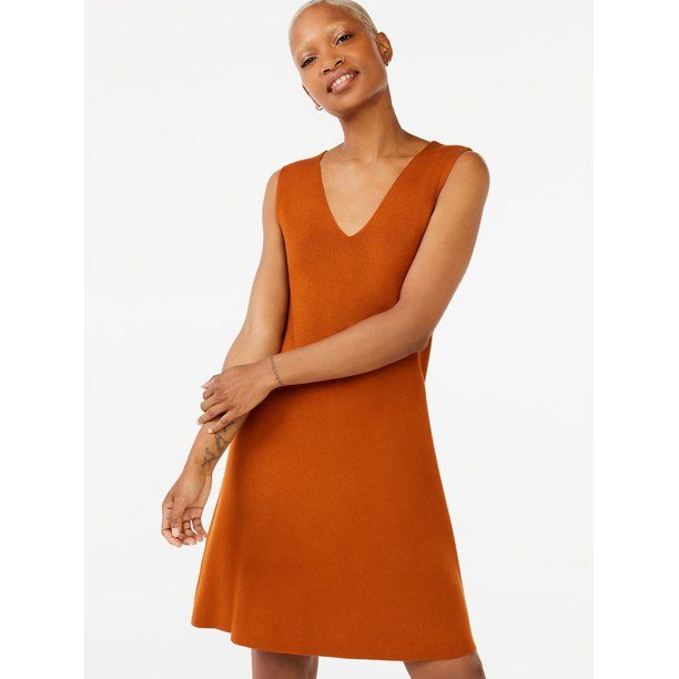 Free Assembly Sleeveless V-Neck Swing Dress | Walmart (US)