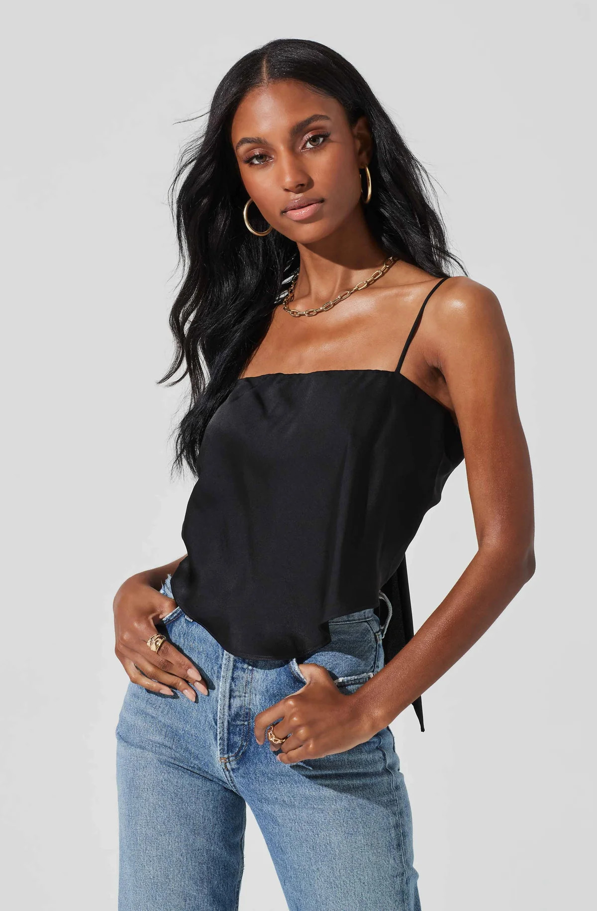Tie Back Square Neck Cami | ASTR The Label (US)