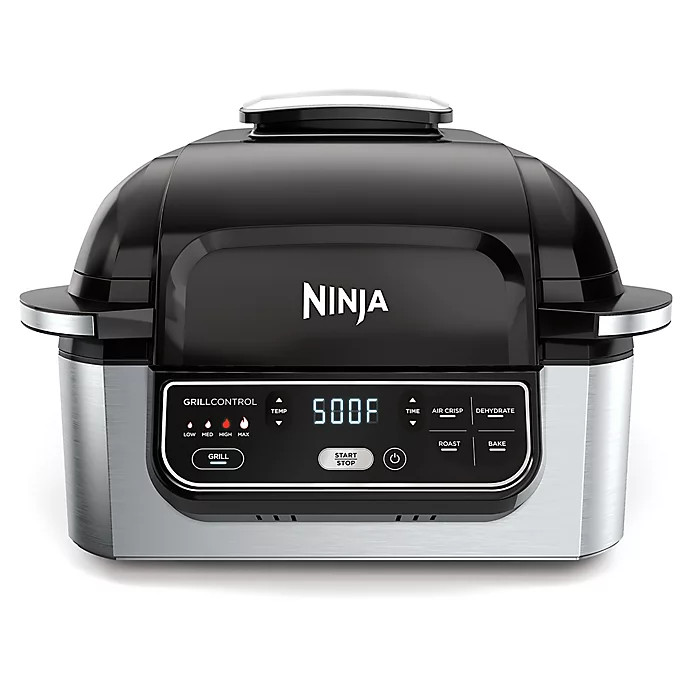 Ninja® Foodi™ 5-in-1 Indoor Grill with Air Fryer in Black/Stainless Steel | Bed Bath & Beyond