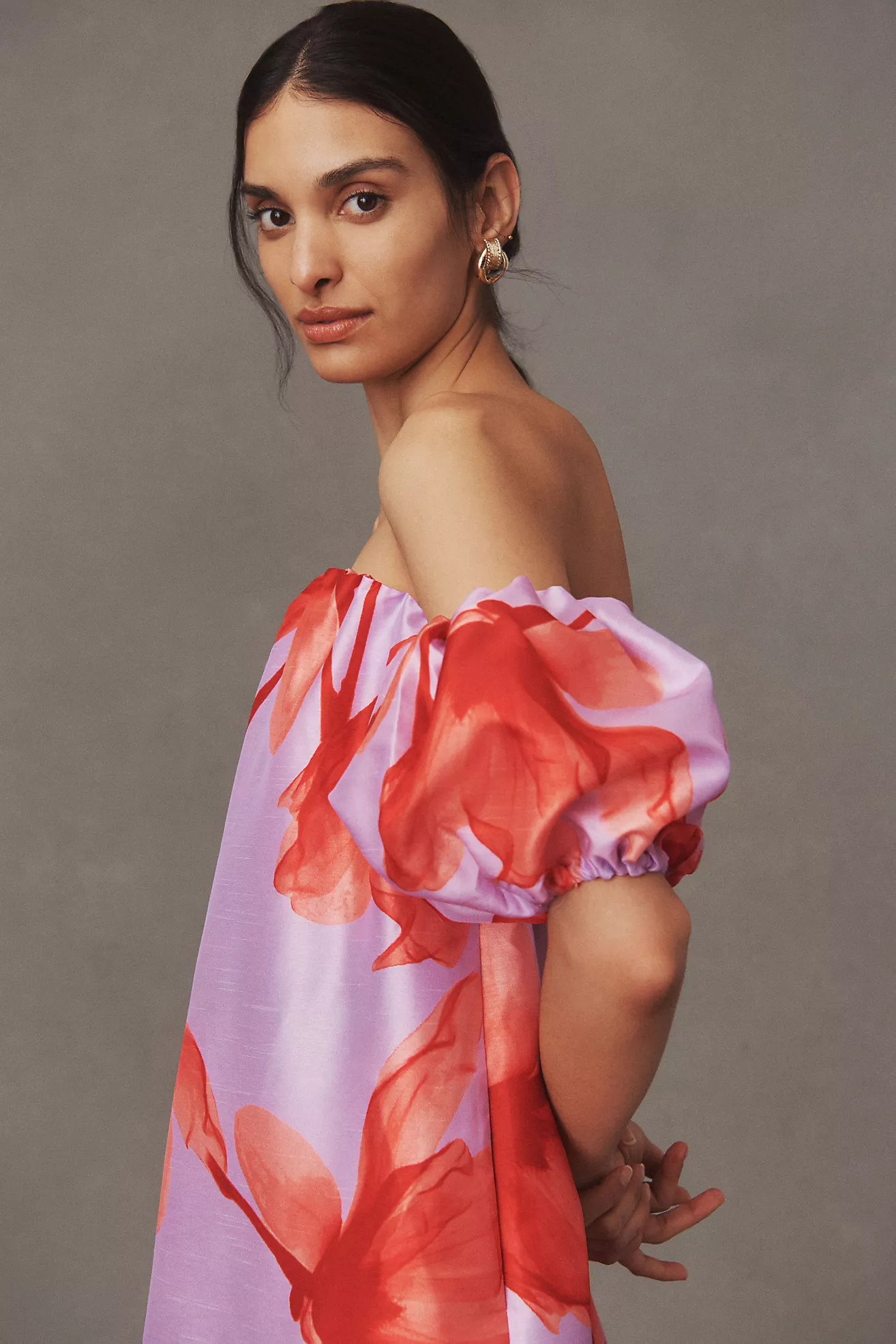 Hutch Shantung Off-The-Shoulder Maxi Dress | Anthropologie (US)