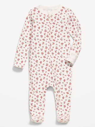 Ribbed 2-Way-Zip Sleep & Play Footed One-Piece for Baby | Old Navy (US)