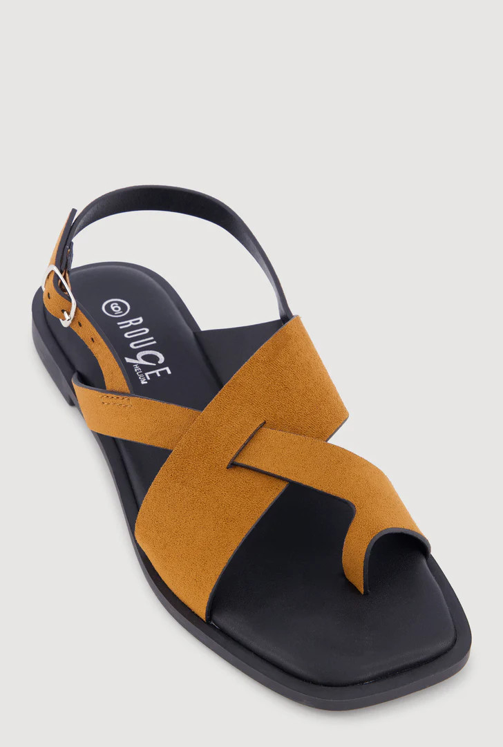 Open Toe Loop Ankle Strap Sandals | Rainbow Shops