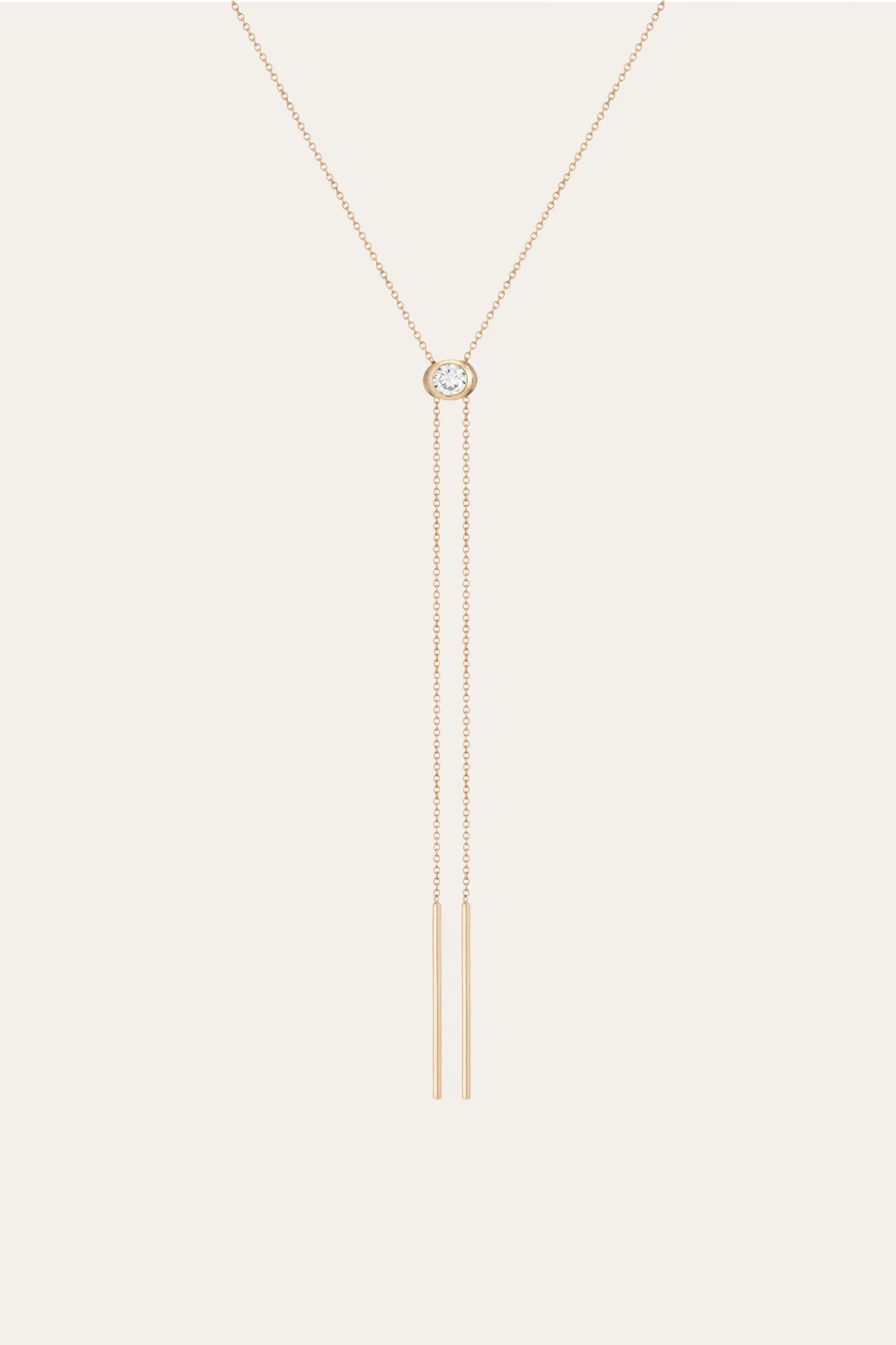 Women’s Lab Grown White Sapphire Bolo Necklace | Aurate x The Frye Company | FRYE