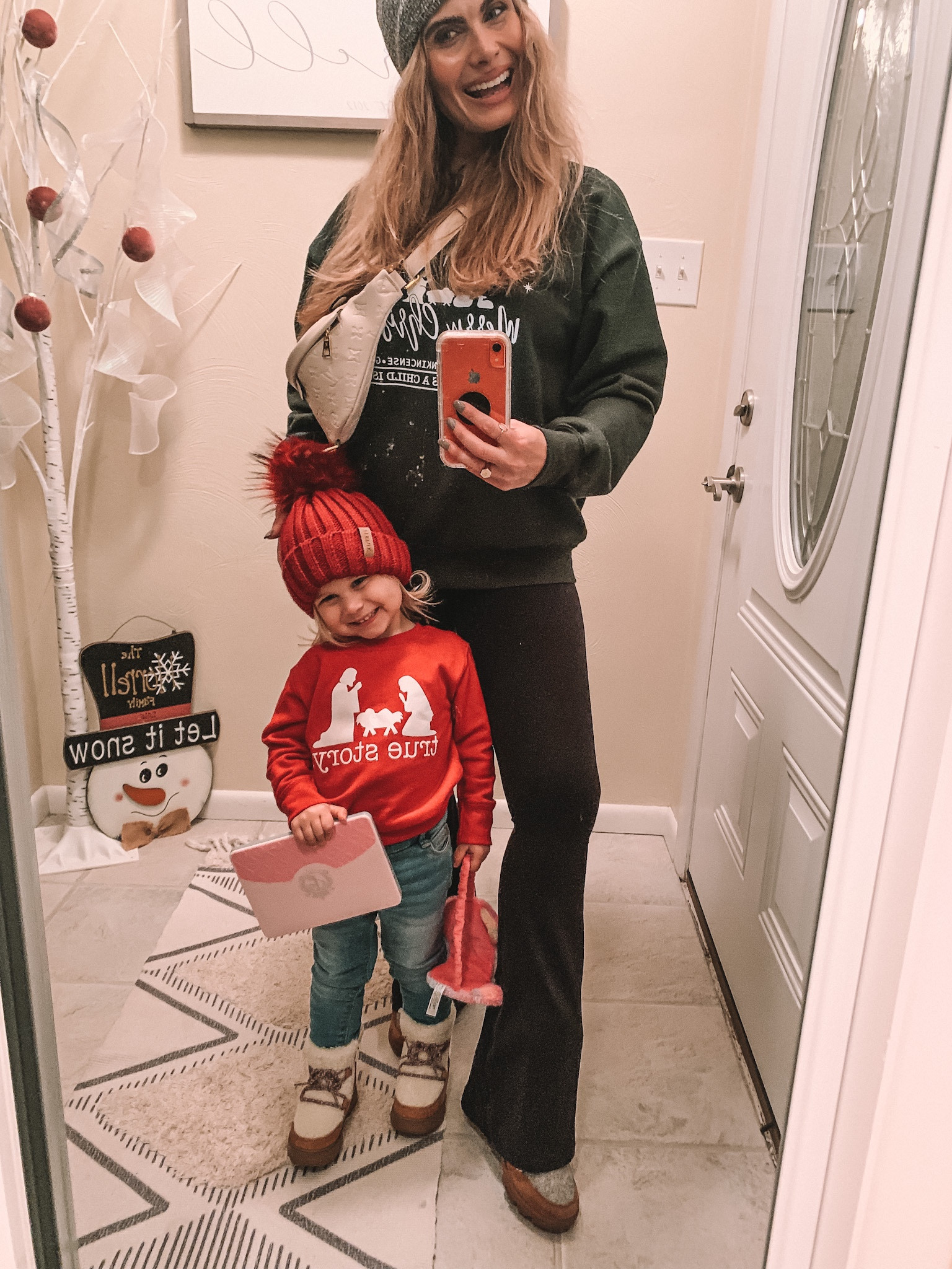 Christmas sweaters. Christmas graphics. Oversized sweaters. Sweater weather. Mommy and me.  Matching outfits. 

#LTKfamily #LTKSeasonal #LTKHoliday