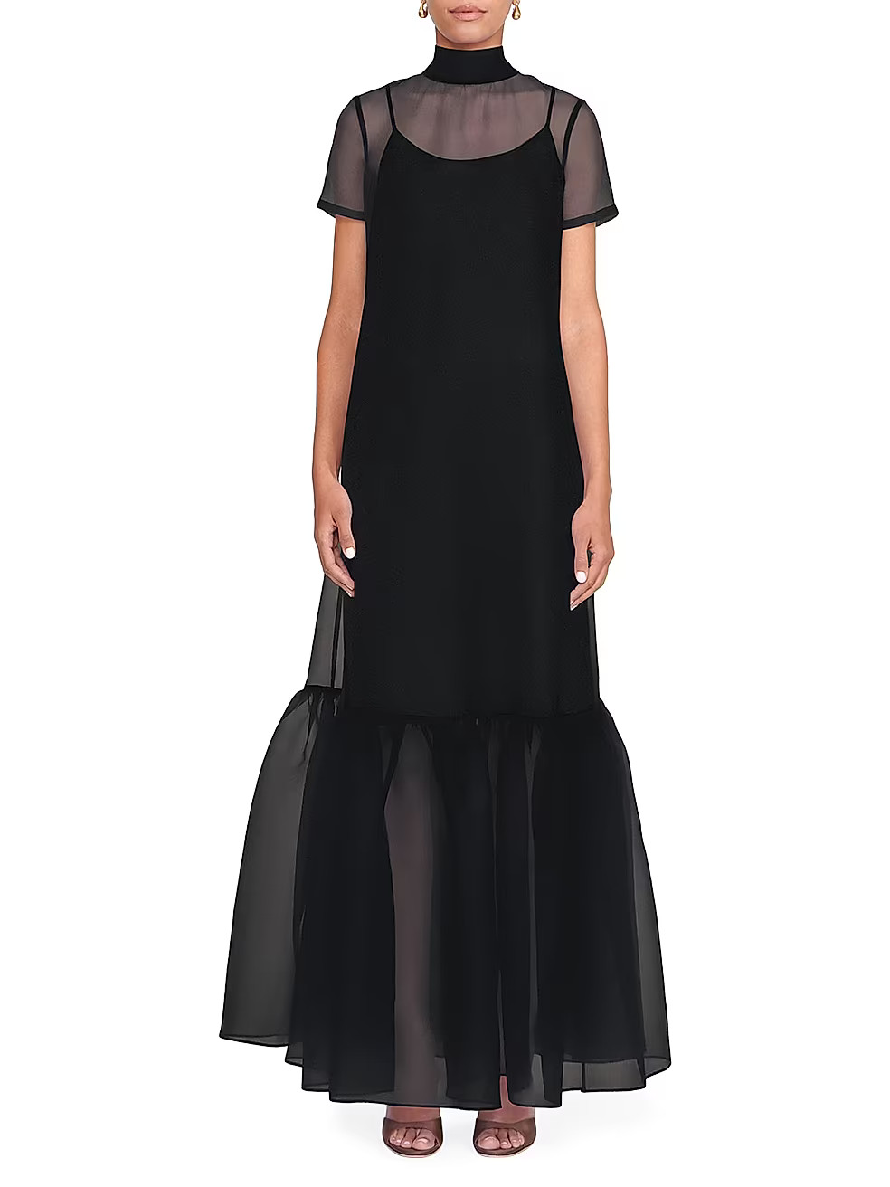 Staud Calluna High-Neck Organza Gown | Saks Fifth Avenue