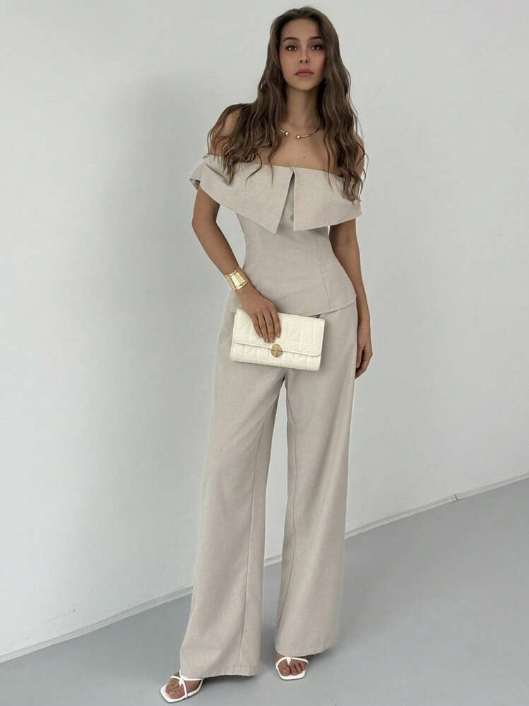 Aloruh Women Two Pieces Outfits For Daily Wear Fashion Clothing Vacation Outfits Women Holiday Outfits For Women Workwear Old Money Workwear | SHEIN