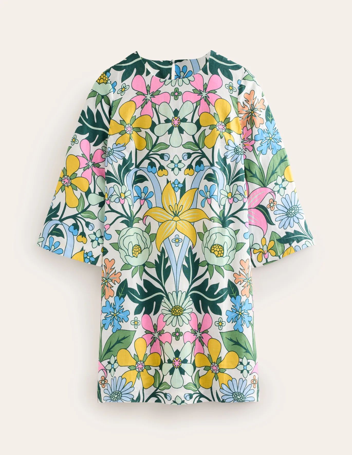 Flare Linen Short Dress | Boden (US)