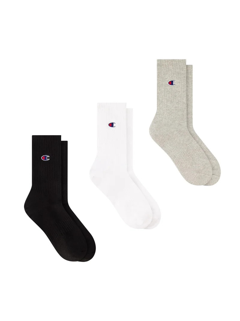 Champion Women\u2019s Heritage Collection Cushion Crew Socks, 3 Pack, Sizes 4-10 | Walmart (US)