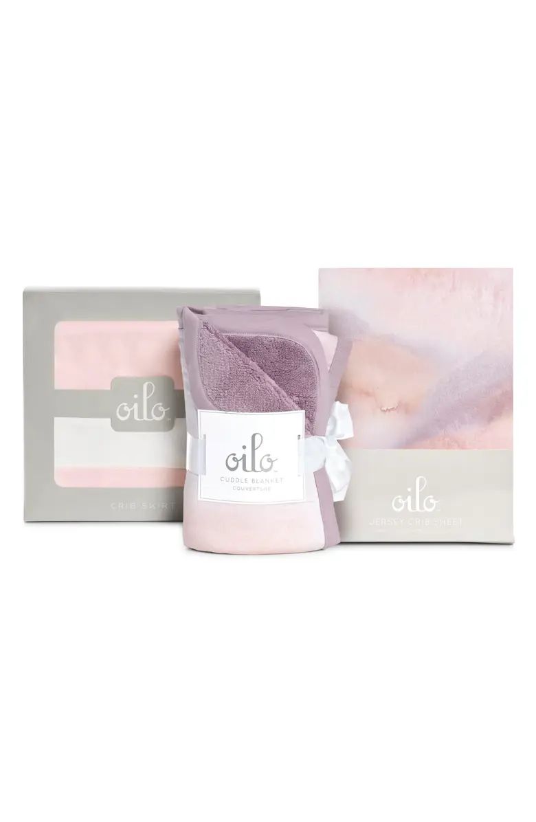 Oilo Sandstone Crib Skirt, Cuddle Blanket & Fitted Crib Sheet Set | Nordstrom | Nordstrom