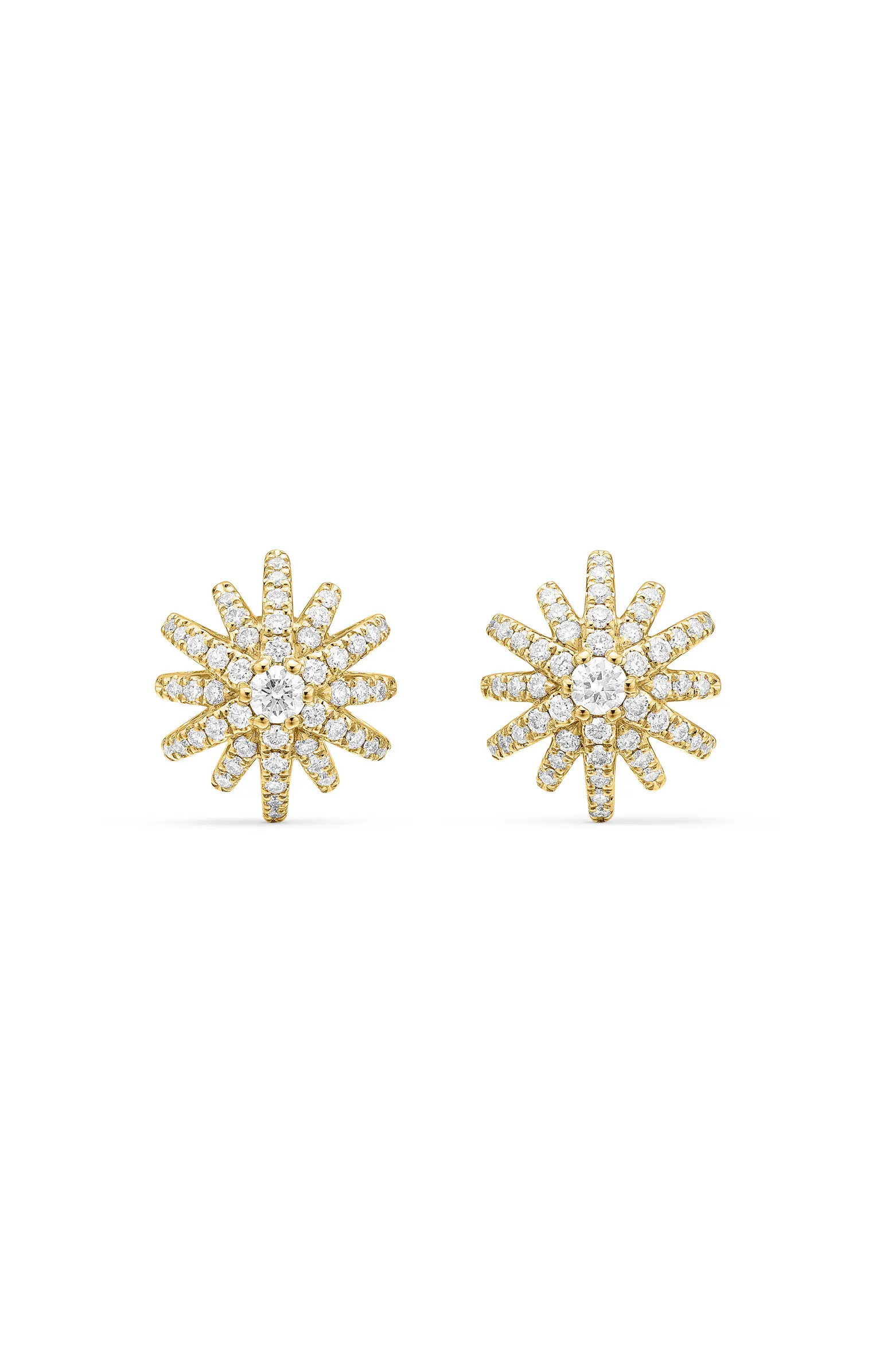 Starburst Stud Earrings in 18K Yellow Gold with Pavé Diamonds | Nordstrom