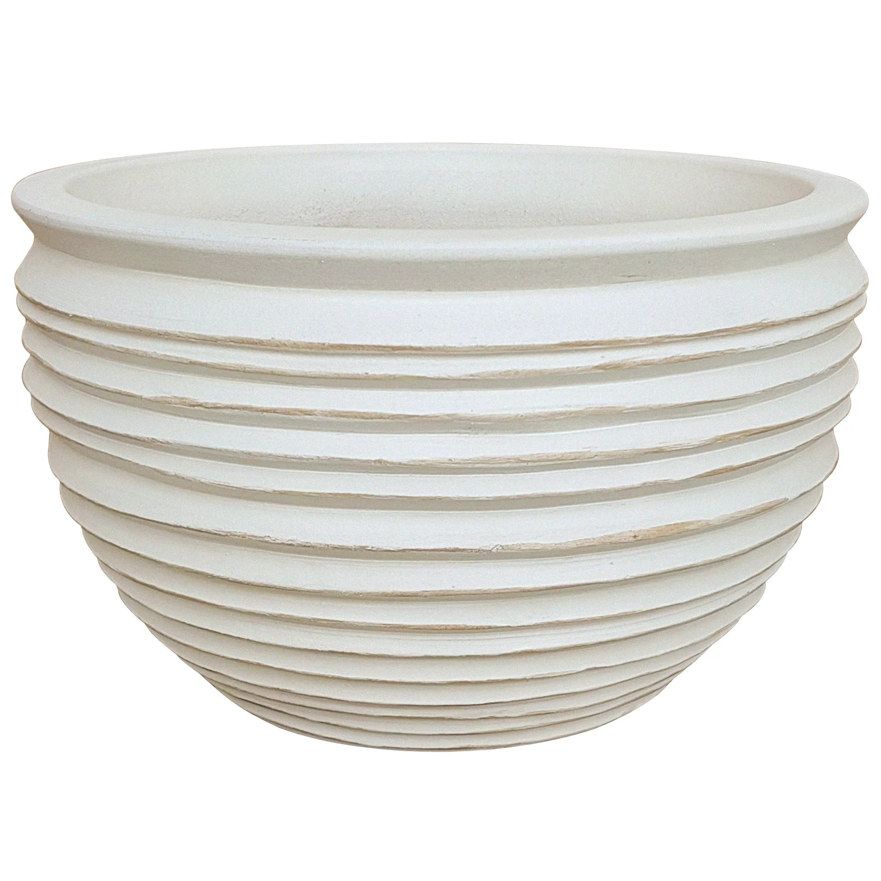 Better Homes & Gardens Medium 8in Diameter Round White Dune Ceramic Planter | Walmart (US)