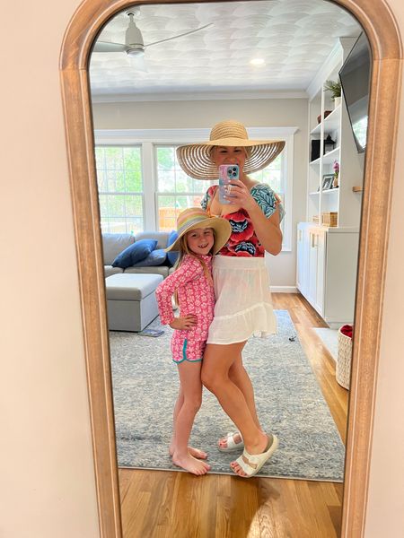 I got this swim coverup from target and it’s amazing! My wide brimmed hat is a must when it’s sunny and these sandals are awesome for the beach. Girls bathing suit is not in stock but I linked a similar one. These suits are so gorgeous!!! // ootd // beach outfit // girls swim //

#LTKfamily #LTKswim #LTKunder50