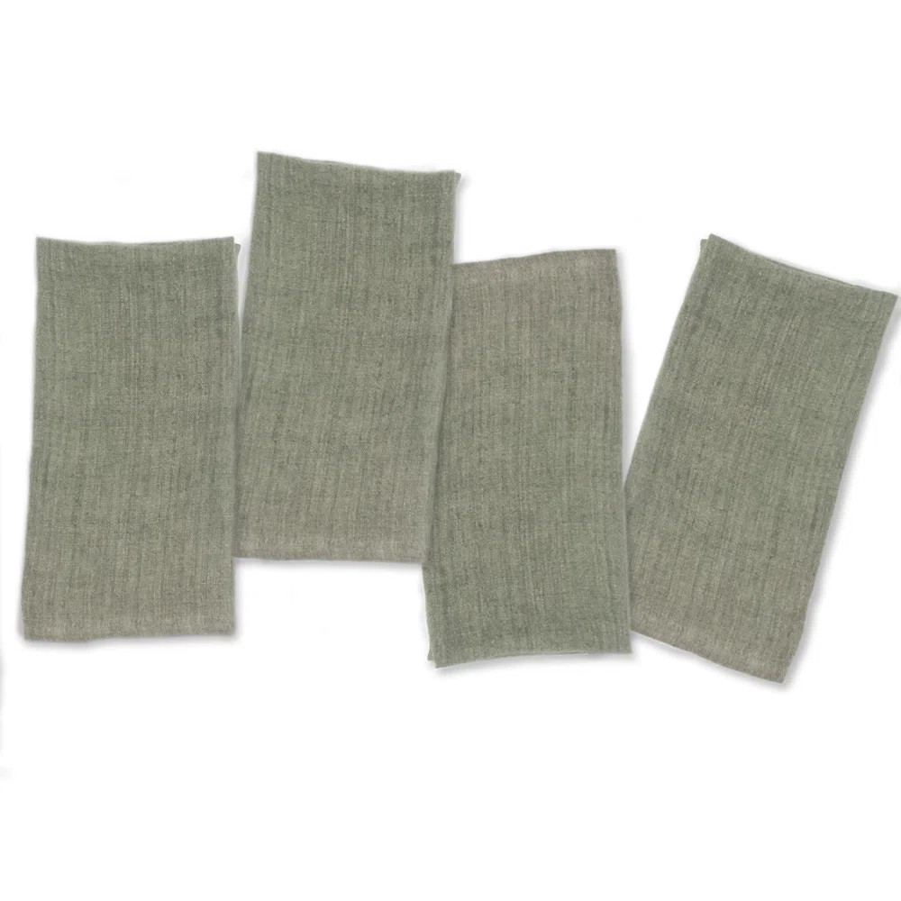 Stone Washed Linen Dinner Napkins - Set of 4 | Wayfair North America