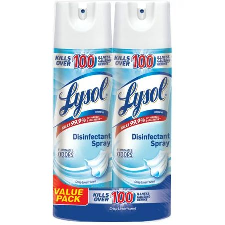 3 Pack - Lysol Disinfectant Spray, Crisp Linen, 38oz (2X19oz) | Walmart (US)