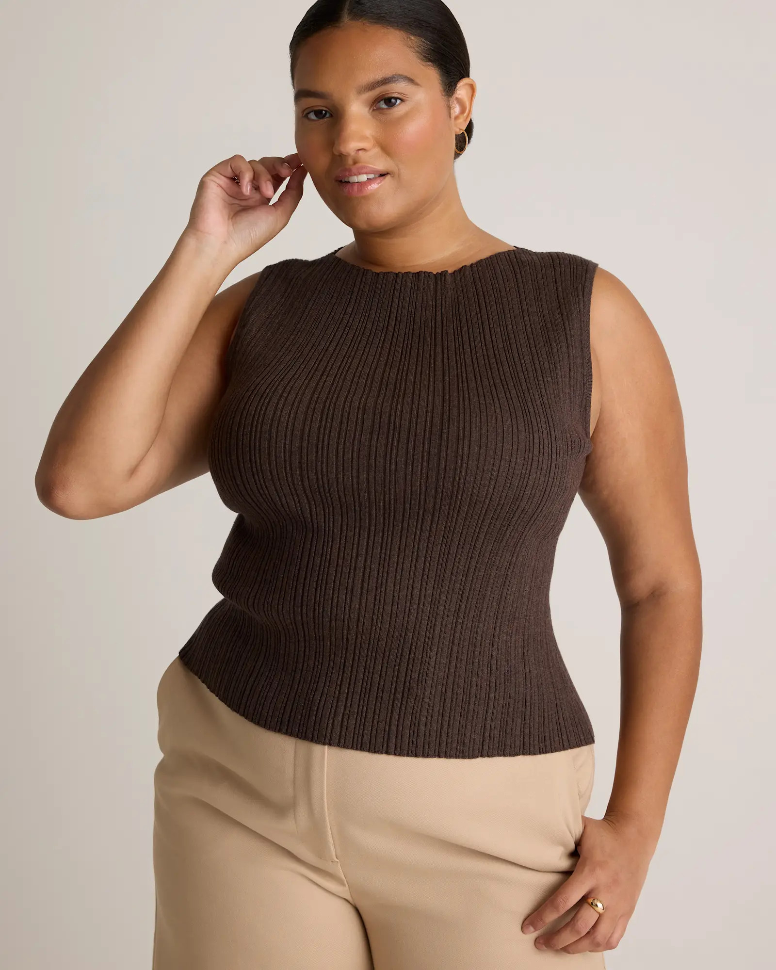 Cotton Cashmere Ribbed Tank | Quince