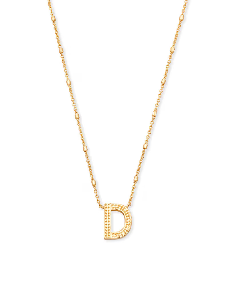 Letter D Pendant Necklace in Gold | Kendra Scott