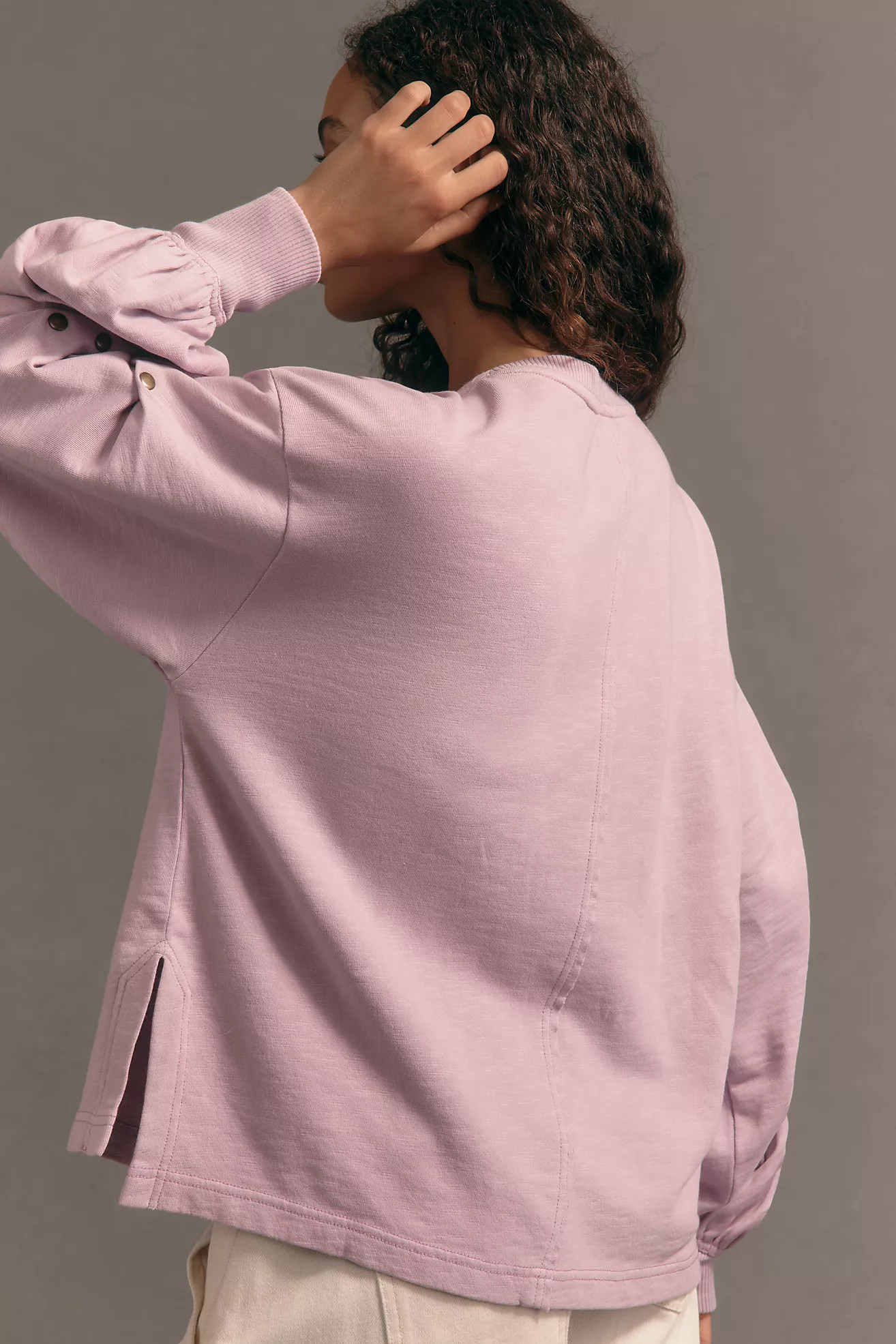 Pilcro Tucked-Sleeve Pullover | Anthropologie (US)