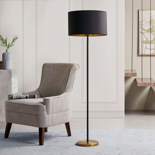 Hunts Gold/ Black Floor Lamp by Martha Stewart | Bed Bath & Beyond
