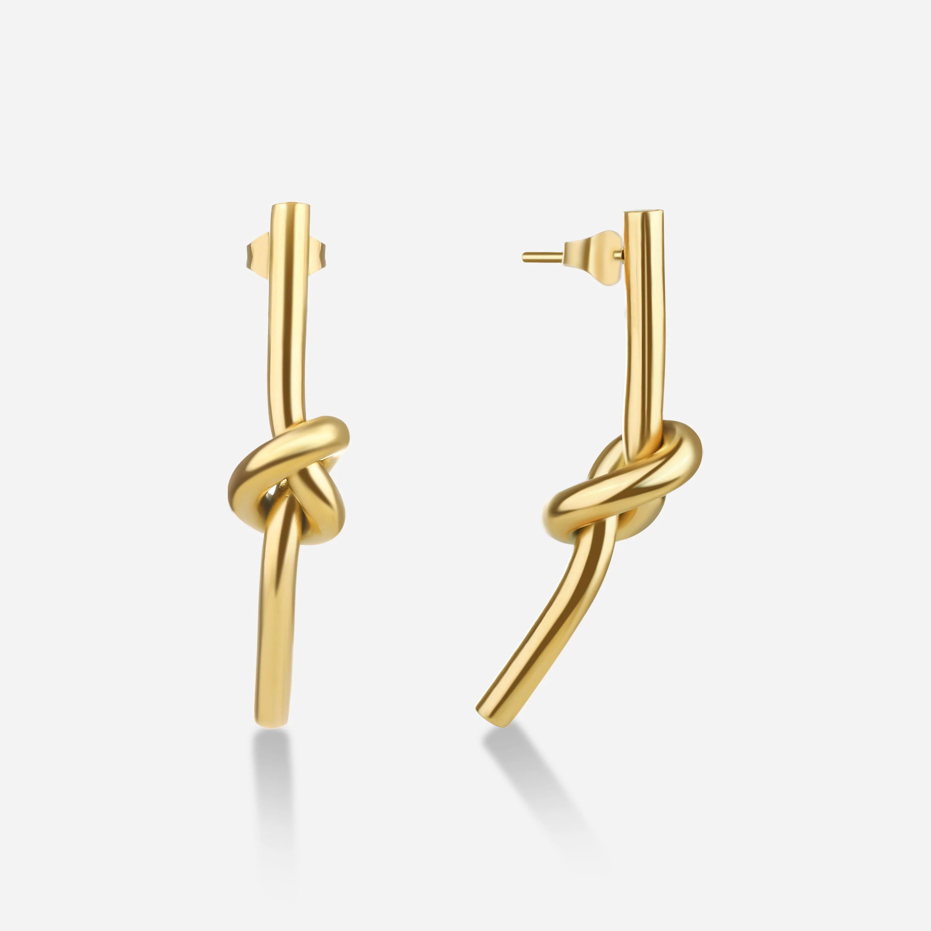 Stacy Knotted Gold Earrings | Victoria Emerson