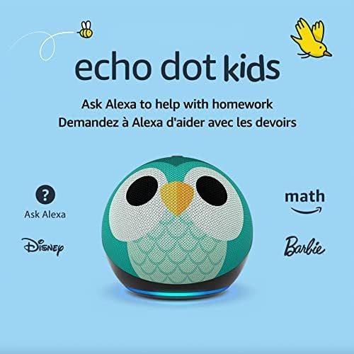 Echo Dot (5th Gen, 2022 release) Kids | Designed for kids, with parental controls | Owl | Amazon (CA)