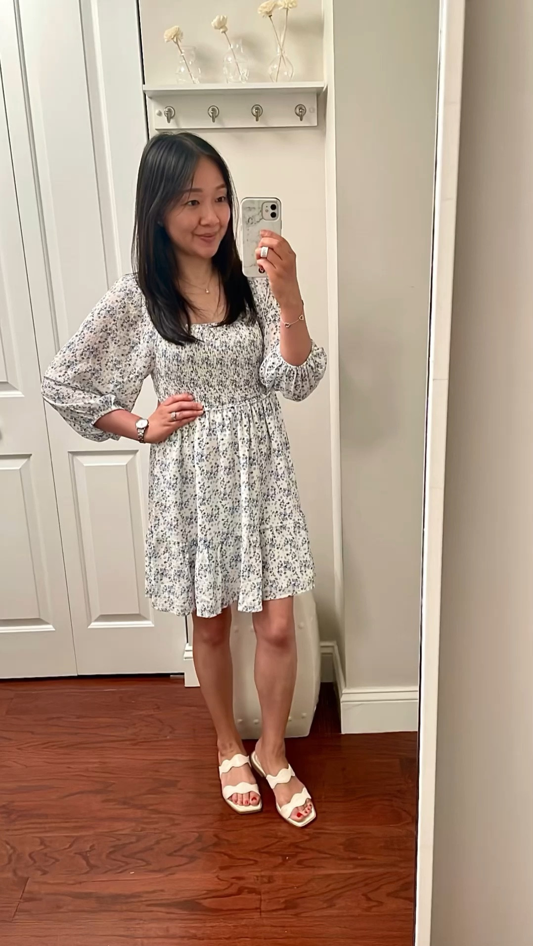 I took size S. I'm 5' 2.5" and 115 pounds. The dress is also lightly lined.

#LTKOver40 #LTKShoeCrush #LTKFindsUnder50