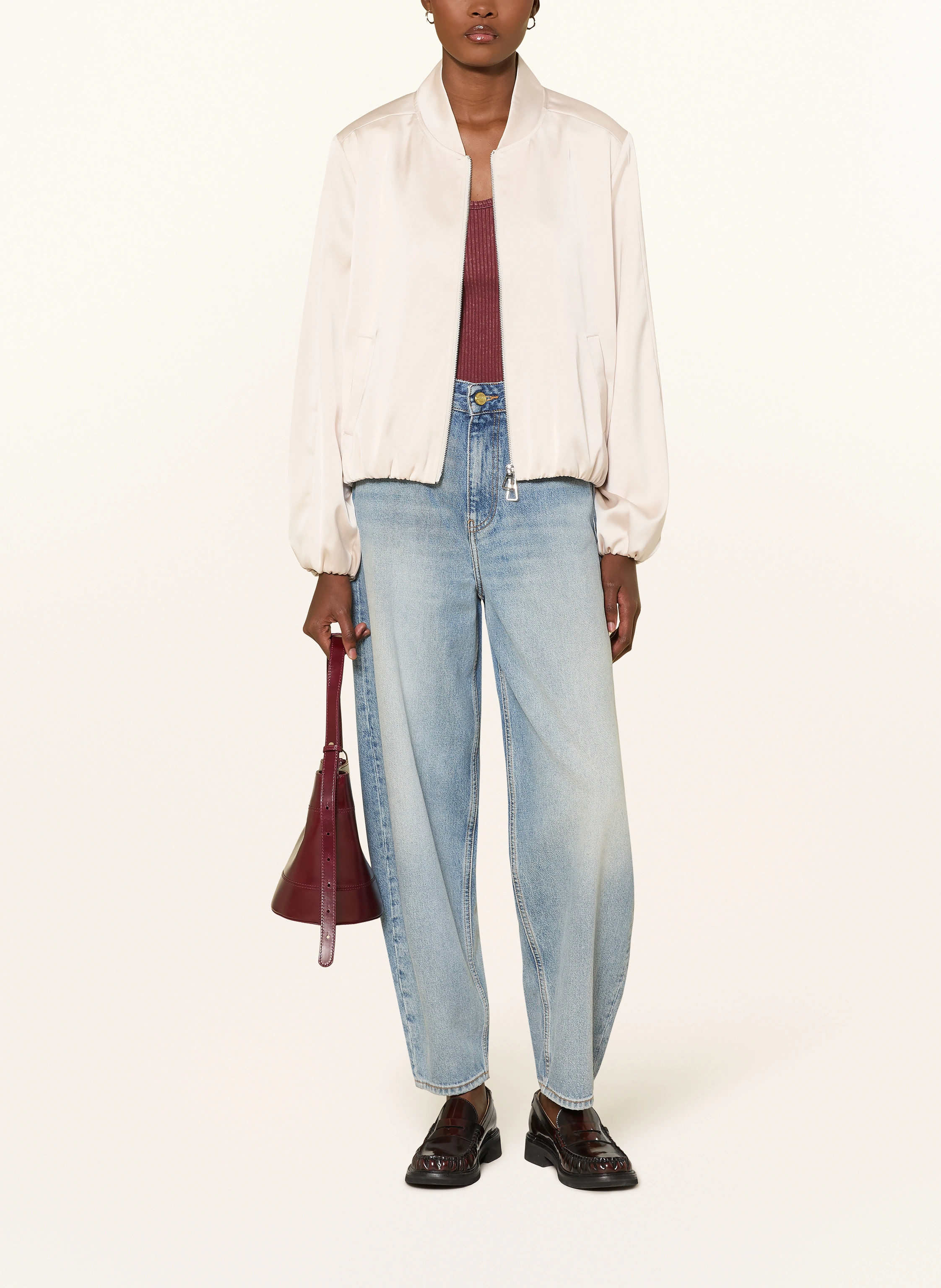 MRS & HUGS Satinblouson in creme | Breuninger (DACH)