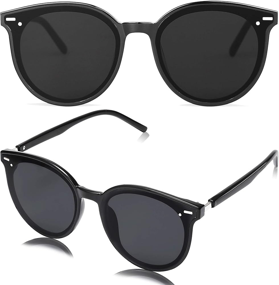 SOJOS Classic Round Retro Plastic Frame Vintage Large Sunglasses BLOSSOM SJ2067 | Amazon (US)