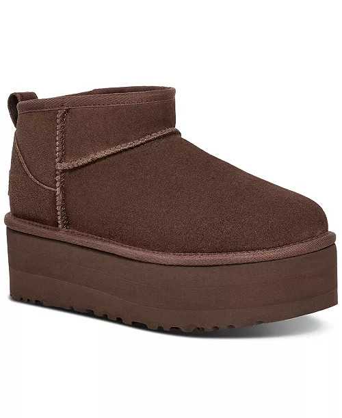 UGG® Women's Classic Ultra Mini Platform Booties - Macy's | Macy's