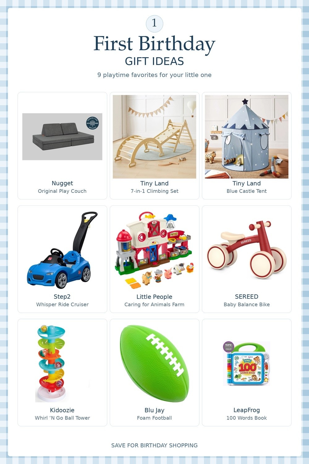 Looking for first birthday gift ideas? 🎂 These are 9 toys my one-year-old loves! Shop all our favorites through the link. 🩵

#FirstBirthdayGifts #GiftsForOneYearOld #BabyBoyGiftIdeas #AmazonFinds #ToddlerToys

#LTKBaby #LTKKids