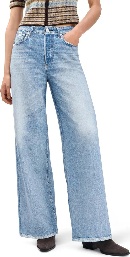 Miramar Sofie High Waist Wide Leg Cotton Terry Sweatpant Jeans | Nordstrom