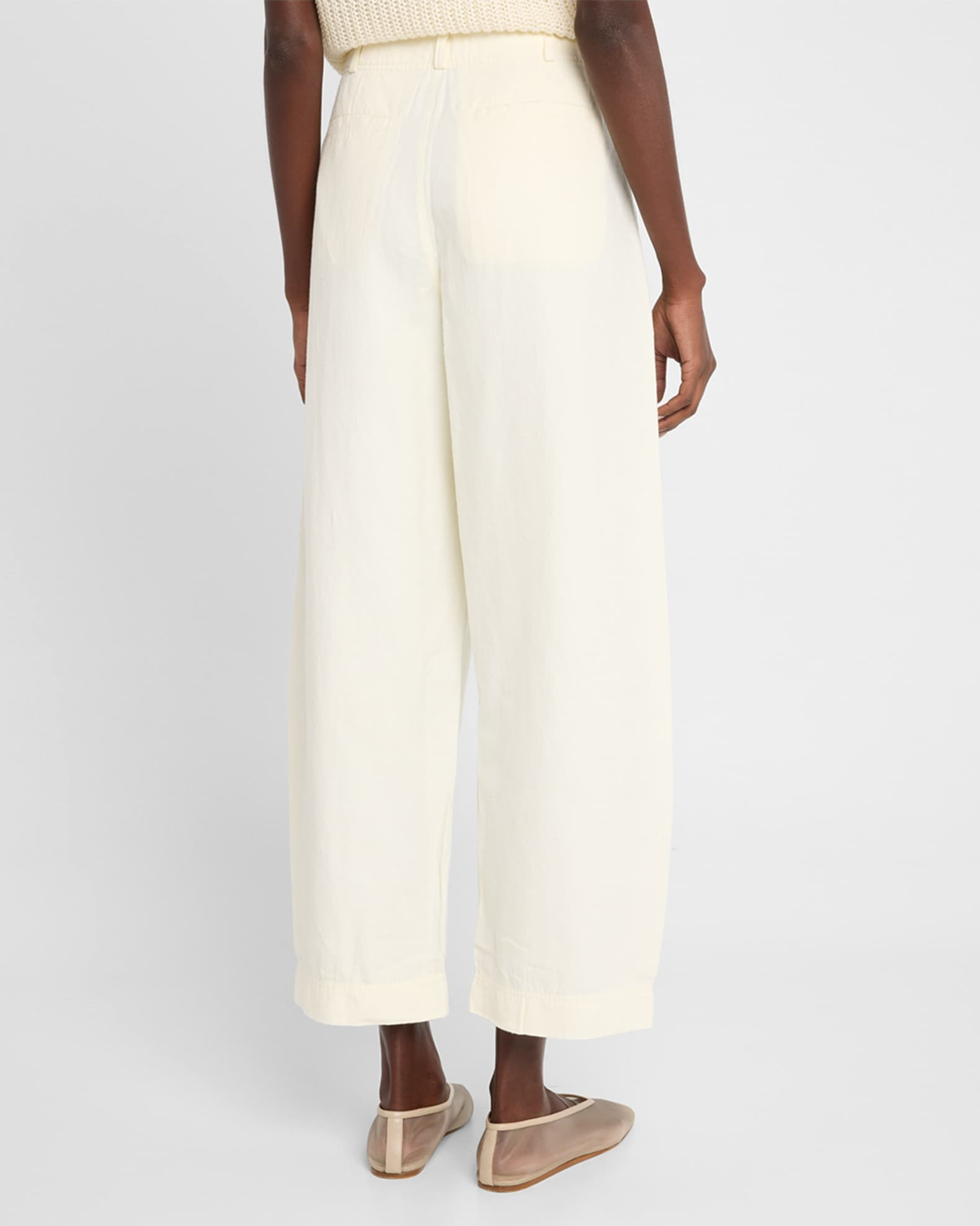 Apiece Apart Bari Cropped Wide-Leg Pants | Neiman Marcus