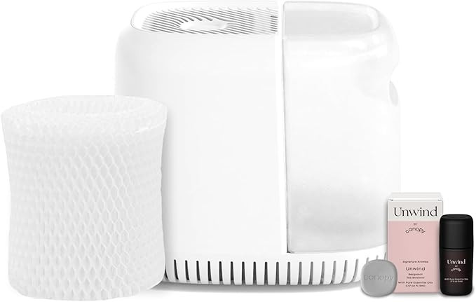 Canopy Bedside Humidifier, White Humidifier, 36 HR Run Time, 2.5L Capacity - Help Alleviate Sympt... | Amazon (US)