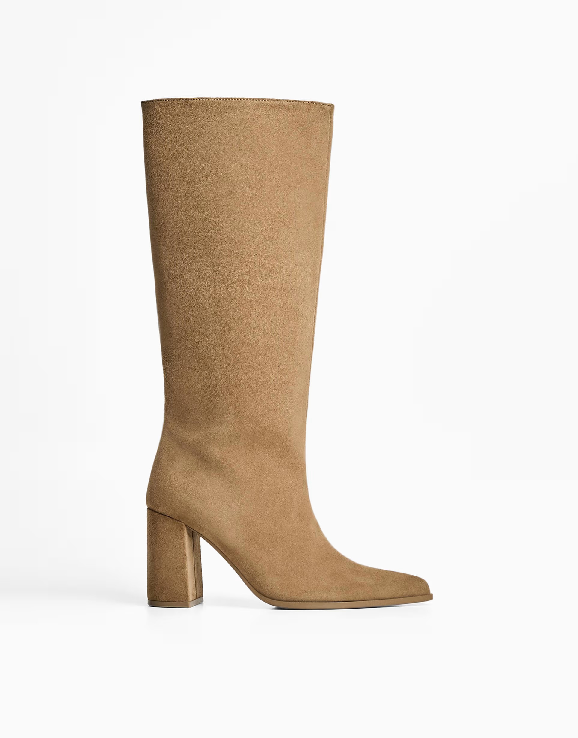 Bershka Block heel boots in sand | ASOS (Global)