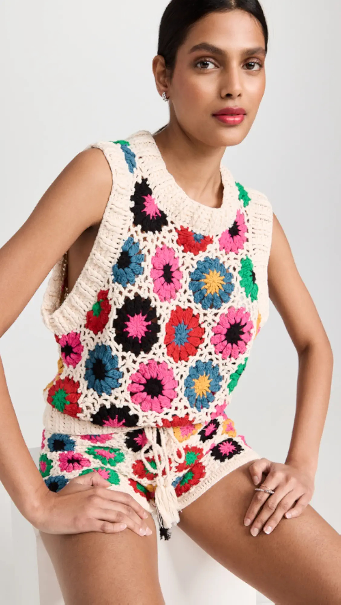 Multi Circles Crochet Vest | Shopbop