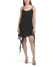 Sleeveless Cherry Print Dress With Cascading Ruffle Detail | Casual Dresses  | Marshalls | Marshalls
