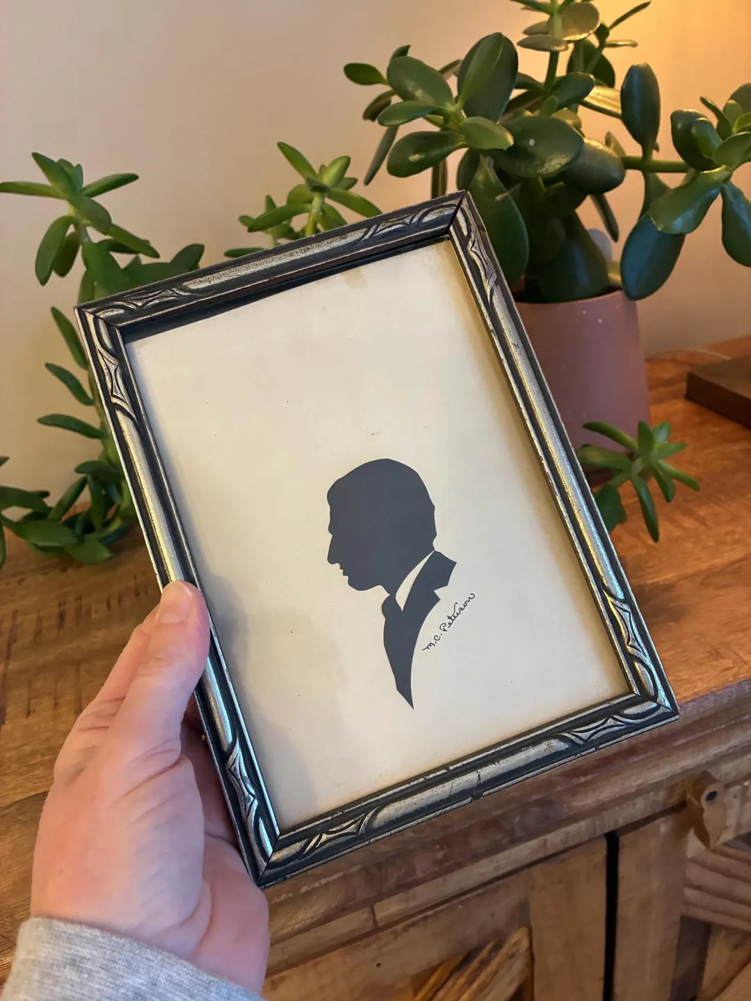 Framed Silhouette - Vintage Wall Art - Man’s silhouette Artwork | Etsy (US)