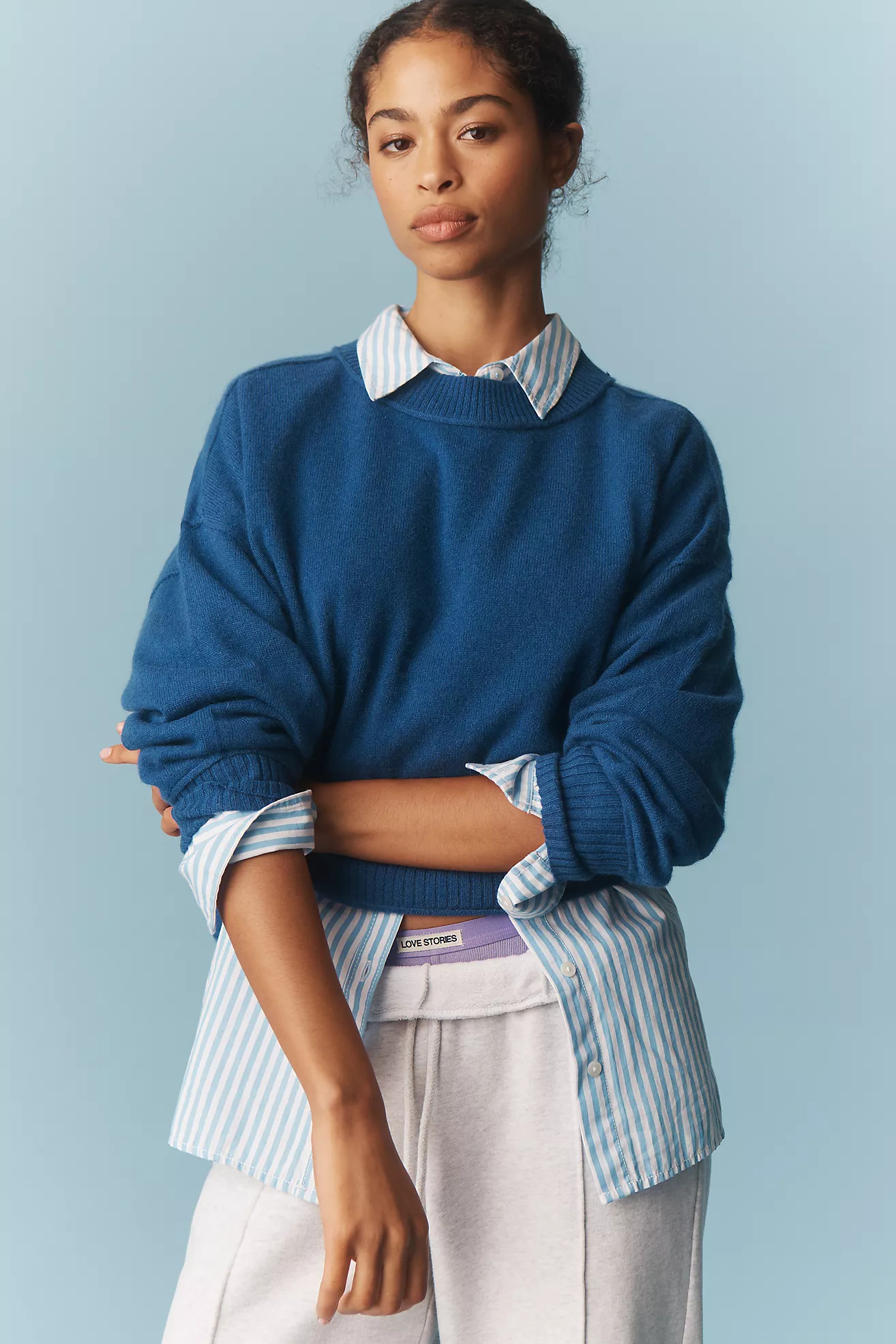 The Goldie Cashmere Long-Sleeve Crew-Neck Jumper | Anthropologie (UK)