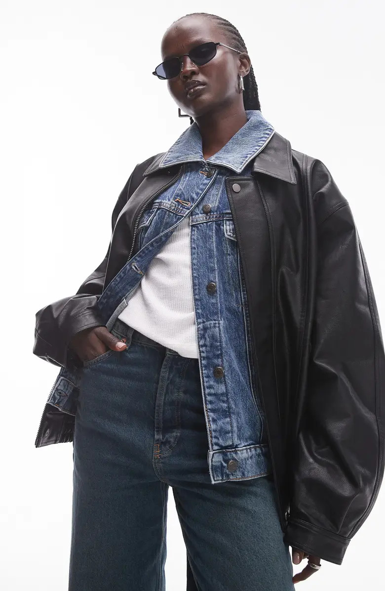 Faux Leather Bomber Jacket | Nordstrom